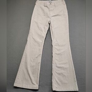 Gap Women's Size 29|8R 70's Flare High Rise Corduroy Ivory Cream Stretch Pants